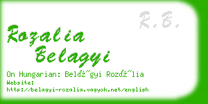 rozalia belagyi business card